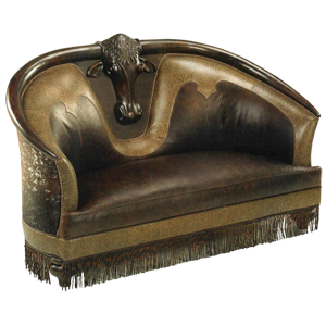 Western longhorn settee