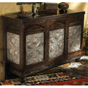 Copper credenza by Jorge Kurczyn Furniture